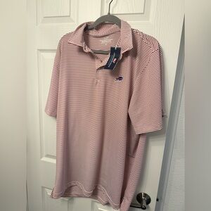 Vineyard Vines Buffalo Bills Collared Shirt Red & White Striped Polo | XL | NWT